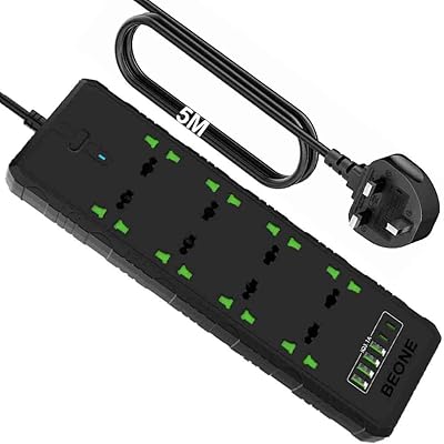 Cordon d'alimentation b1 à 8 voies avec 4 ports usb et adaptateur