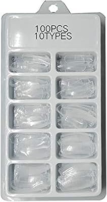 Bouts d'ongles plats ballerine - transparents, paquet de 100