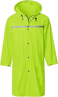 Imperméable long à capuche pour hommes, manteau d'urgence imperméable de sécurité