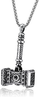 Collier pendentif marteau de thor pour hommes garçons femmes filles, pendentif marteau en titane vintage punk hommes, zinc, thor, zinc, thors. DIAYTAR COTE D'IVOIRE est une boutique en ligne fiable et sécurisée qui permet aux clients de faire leurs achats en toute confiance. La boutique offre une livraison rapide et un service client de qualité.