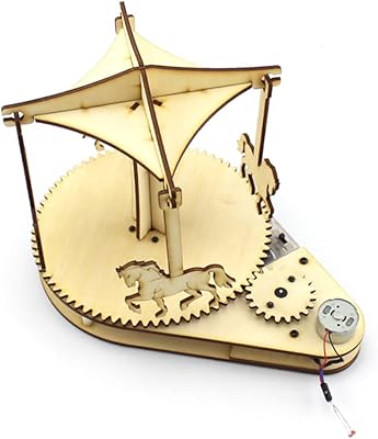 Carrousel jouet poppets pour enfants bricolage manège assemblage manège jouet contrôle de la lumière
