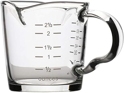 Tasse à café en verre yarno avec échelle résistante à la température, pichet