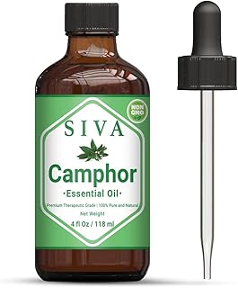 Huile essentielle de camphre seva 4 fl oz avec compte-gouttes en verre