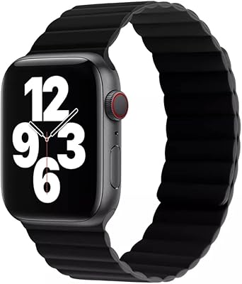 Bracelet de montre magnétique en silicone compatible avec apple watch series