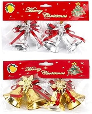 Losuya 8 pièces cloches suspendues pour arbre de noël, ornements argent or pour décoration d'arbre de noël, fournitures de fête. DIAYTAR COTE D'IVOIRE propose une gammelarge de produits de marque réputée, répondant ainsi aux attentes des consommateurs exigeants. Grâce à ses partenariats avec des fournisseurs de confiance, la boutique peut offrir des prix compétitifs tout en maintenant une qualité de service exemplaire. Cela explique en partie son succès dans le paysage de l'e-commerce ivoirien.