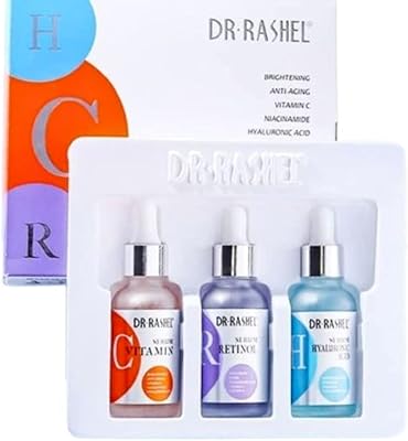 Coffret complet de sérums pour le visage dr rashel, sérum à la vitamine