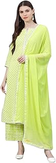 Gosriki kurta starlight en coton mélangé pour femme avec palazzo et dupatta