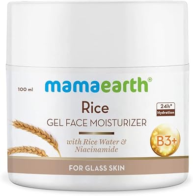 Mama earth gel hydratant visage eau de riz et niacinamide pour peau vitrée