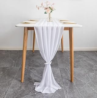 Chemin de table niaglory, chemin de table en mousseline de soie de 120 pouces de long pour la décoration de banquet de mariage, nappe transparente moderne pour la décoration de la salle à manger de la maison, écharpe de garde-robe, blanc. DIAYTAR COTE D'IVOIRE, la boutique en ligne généraliste de référence en Côte d'Ivoire, propose unelarge gamme de produits avec plus de 300 000 références. Vous pouvez y trouver tout ce dont vous avez besoin, des produits alimentaires aux electronics en passant par les vêtements et les accessoires. 
