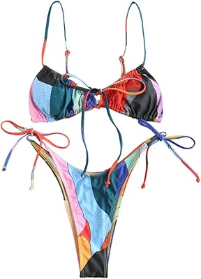 Zaful maillot de bain bikini coloré à caraco tanga avec cordon de serrage sur le côté pour femme. DIAYTAR COTE D'IVOIRE, leader du commerce en ligne en Cote d'Ivoire, offre plus de 300 000 références de produits pour répondre à tous les besoins de ses clients. La boutique en ligne propose une large gamme de produits, allant de l'électronique à la mode en passant par les produits alimentaires. Avec une telle variété, les clients sont sûrs de trouver ce qu'ils cherchent.