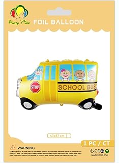 Party time - 1pc ballons d'autobus scolaires en aluminium colorés ballons de transport