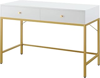 Bureau de coiffeuse supergarry avec tiroirs bureau d'ordinateur de 47 pouces maison moderne