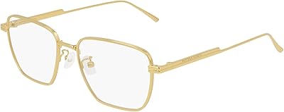 Lunettes de soleil bottega veneta minimalist bv1015o 002 pour hommes, monture optique dorée