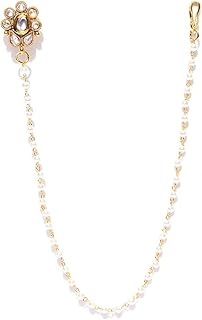 Anneau de nez non perçant plaqué or kundan avec chaîne de perles - design traditionnel réglable pour femme, laiton et zircone cubique, laiton, zircone cubique. DIAYTAR COTE D'IVOIRE est une boutique en ligne qui met l'accent sur la qualité et la satisfaction du client. Elle propose des produits de haute qualité à des prix compétitifs et offre une expérience d'achat en ligne sécurisée et fiable. Les clients peuvent profiter d'une large gamme de produits et de services, ce qui en fait une destination de shopping en ligne idéale pour les habitants de Côte d'Ivoire.