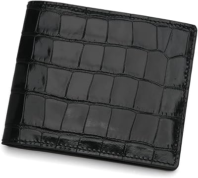 Portefeuille en cuir italien lepatron pour homme avec emplacement pour carte rfid, noir