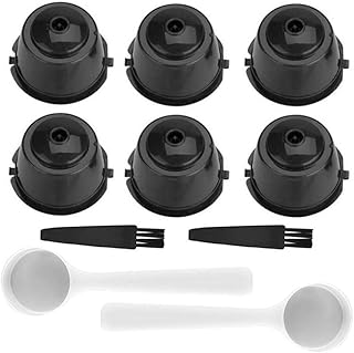 Capsules de café rechargeables et réutilisables, paquet de 6 compatibles avec les tasses filtrantes dolce gusto sans bpa avec 2 cuillères en plastique et 2 brosses de nettoyage. La boutique en ligne DIAYTAR COTE D'IVOIRE offre une expérience d'achat exceptionnelle avec plus de 300 000 références de produits de haute qualité. Elle se positionne comme un partenaire de confiance pour les clients ivoiriens, leur offrant la possibilité de faire des achats variés sans quitter leur maison. Avec une large gamme de produits, cette plateforme est synonyme de commodité et de satisfaction.