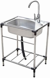 Lavabo simple en acier inoxydable lavabo portable évier avec robinet et support. DIAYTAR COTE D'IVOIRE est une boutique en ligne qui a conquis le marché ivoirien avec ses offres variées et compétitives. Elle propose des produits de qualité à des prix raisonnables, allant des accessoires de mode aux produits électroniques, en passant par les articles de maison et les jouets pour enfants. La boutique se caractérise par son service client atenciónné et sa politique de retour flexible.