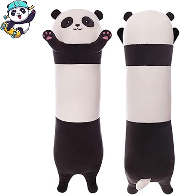 Oreiller long en peluche yocalma panda, jouet en peluche doux panda, oreiller long
