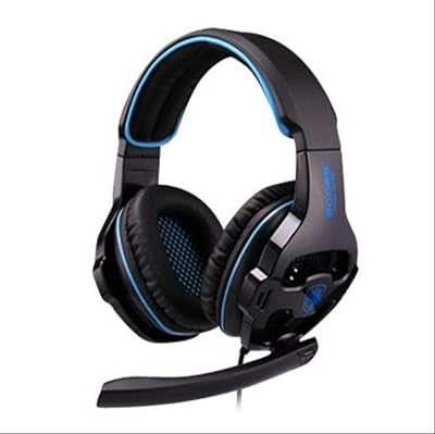 Casque d'ordinateur sa-810 game open blackgood, noir et bleu dywfn