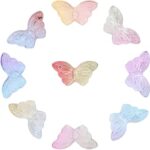 200 pièces de perles en forme de papillon, perles de verre papillon