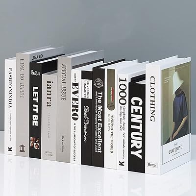 Ensemble de livres décoratifs, 12 pièces de faux livres à la mode