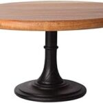Support à gâteaux en bois, plateau rond en bois pour servir et présenter
