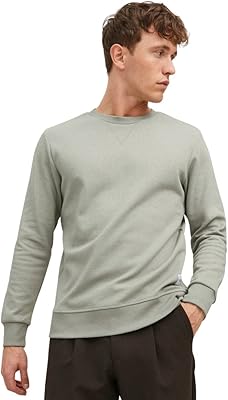 Jack & jones j. jebasic wrought iron slim crew neck sweatshirt pour hommes
