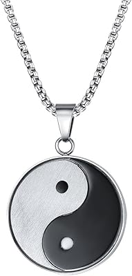 Vnox chinois فيلوسوفي symbole taoïste yin-yang taichi yoga collier pendentif en strass