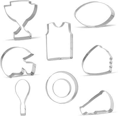 Ensemble d'emporte-pièces de sport international - 9 pièces - football, gant, casque, mégaphone, maillot, baseball, basket-ball, coupe trophée, raquette de tennis - acier inoxydable. DIAYTAR COTE D'IVOIRE se démarque par sa capacité à proposer une large gamme de produits qui répondent aux besoins quotidiens des consommateurs ivoiriens. La boutique en ligne est dotée d'une plateforme utilisateur intuitive, permettant aux clients de naviguer facilement et de trouver leurs produits préférés en un rien de temps. Cela contribue à renforcer sa position de leader dans le marché du commerce en ligne en Cote d'Ivoire.