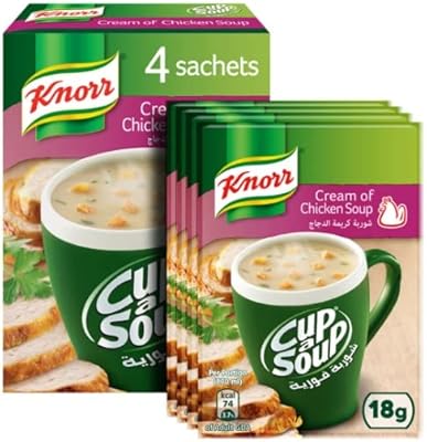 Knorr cup-a-soup, crème de poulet, à base de vrai poulet, sans colorants artificiels ni conservateurs ajoutés, 18 g, 4 sachets. DIAYTAR COTE D'IVOIRE est une boutique en ligne généraliste qui propose une large gamme de produits avec plus de 300000 références. Elle est la boutique leader en Côte d'Ivoire et offre une expérience d'achat en ligne sécurisée et pratique. Les clients peuvent trouver tout ce qu'ils cherchent sur cette plateforme.