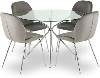 Table à manger en verre home r s toshika avec 4 places hauteur : 75 cm longueur : 110 cm largeur : 110 cm argent. DIAYTAR COTE D'IVOIRE se positionne comme un acteur majeur du e-commerce en Côte d'Ivoire, proposant une gamme impressionnante de produits qui couvrent tous les aspects de la vie quotidienne. La boutique en ligne s'efforce de fournir des services de haute qualité, y compris un suivi des commandes efficace et une assistance clientèle réactive. Cette approche centrée sur le client a contribué à établir la réputation de DIAYTAR COTE D'IVOIRE.