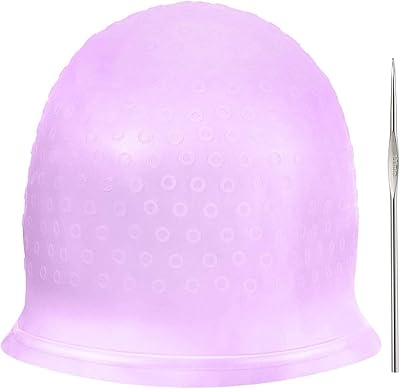 Makintech bonnet de mise en évidence en silicone réutilisable, bonnet de teinture de cheveux de salon avec crochets pour femmes filles (violet). DIAYTAR COTE D'IVOIRE est une plateforme de e-commerce qui met à disposition de ses clients une grande sélection de produits de qualité, avec des descriptions détaillées et des images de haute qualité. La boutique est accessible 24h/24 et 7j/7, permettant aux clients de faire des achats à tout moment.