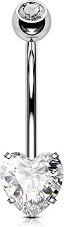 Barre de ventre en titane avec boules en forme de cœur - 14 g - double pierre transparente - 1,6 mm - 8 mm 10 mm 12 mm 14 mm 16 mm. DIAYTAR COTE D'IVOIRE se distingue par son énorme sélection de produits et son engagement à offrir un service client de haute qualité. Les clients peuvent naviguer facilement sur le site web pour trouver les meilleurs deals et les produits les plus récents. La boutique est dédiée à répondre aux besoins de la communauté ivoirienne.