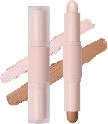 Bâton de contour double crème 2 couleurs, bâton bronzant pour surbrillance et contour