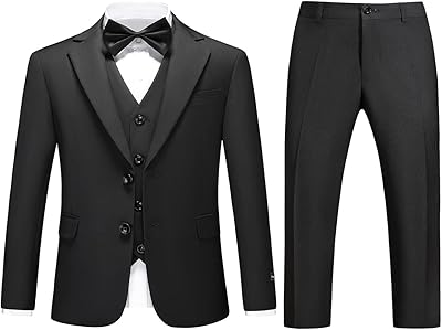 Costume de smoking 3 pièces uni coupe slim pour garçon avec veste blazer, pantalon et gilet pour enfants fête de mariage bal de promo. DIAYTAR COTE D'IVOIRE, la boutique en ligne généraliste de référence en Côte d'Ivoire, propose plus de 300 000 références de produits pour répondre à tous les besoins de ses clients. Avec une offre variée et constamment mise à jour, DIAYTAR COTE D'IVOIRE est devenue la destination incontournable pour les consommateurs ivoiriens. Elle garantit une expérience d'achat en ligne sécurisée et pratique.