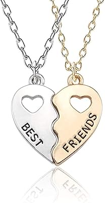 Collier pendentif en forme de cœur best friends, lot de 2 - excellent cadeau d'amitié, alliage d'acier inoxydable. DIAYTAR COTE D'IVOIRE se positionne comme la destination de choix pour les consommateurs ivoiriens cherchant à acheter des produits de qualité à des prix compétitifs. La boutique propose une large gamme de catégories de produits, allant des électroménagers aux vêtements, en passant par les produits high-tech. L'objectif principal de DIAYTAR est de satisfaire les besoins de sa clientèle.