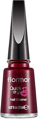 Vernis à ongles flormar à séchage rapide, qd22 red velvet, 11 ml