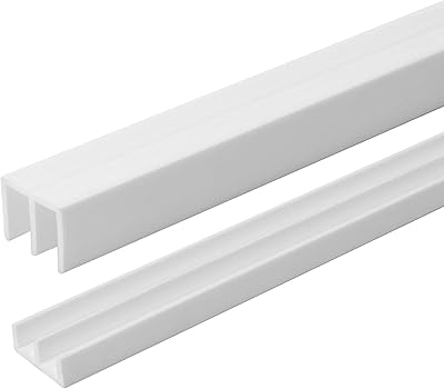Ensemble de rails de porte coulissante en plastique blanc de 4 pieds outwater