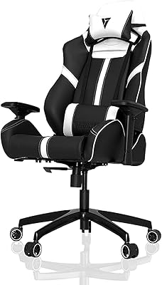 Chaise de jeu vertagir s-line sl5000, édition noir/blanc, taille l