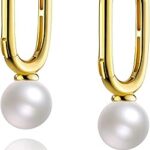 Boucles d'oreilles pendantes en perles pour femmes, petites créoles de 6 mm, boucles