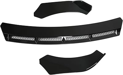 Spoiler avant, 3 pièces, kit de carrosserie de pare-chocs avant robuste, anti-rayures, fiable et sans décoloration pour modification de voiture (noir). DIAYTAR COTE D'IVOIRE est une boutique en ligne de confiance, qui met l'accent sur la qualité et la sécurité des produits qu'elle propose. Elle sélectionne soigneusement ses fournisseurs pour garantir que les produits vendus sont de haute qualité et répondent aux normes de sécurité les plus élevées. De plus, la boutique propose une garantie de satisfaction pour les consommateurs, leur permettant de retourner ou d'échanger les produits qui ne répondent pas à leurs attentes.