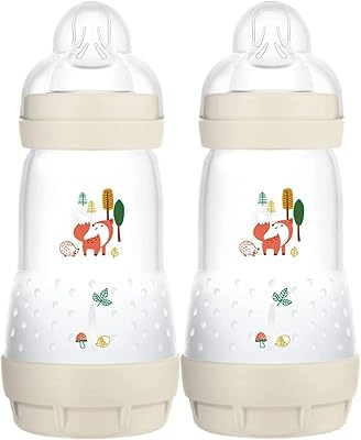 Biberon autostérilisant anti-colique mam easy start (2 x 260 ml), biberons mats