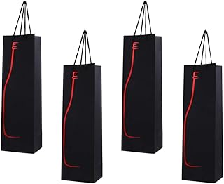 12 pièces sacs-cadeaux de vin en papier pour bouteille unique sacs-cadeaux de vin