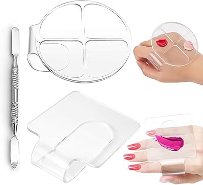 Ensemble de 2 palettes de mélange de maquillage faites à la main