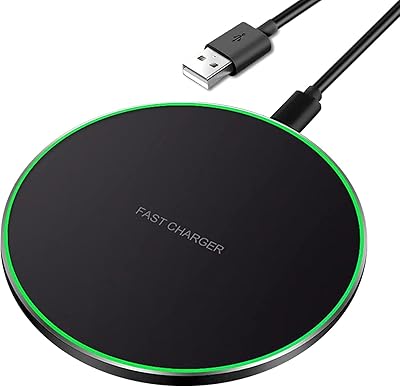 Chargeur sans fil rapide 15w maximum, base de chargement sans fil circulaire rapide
