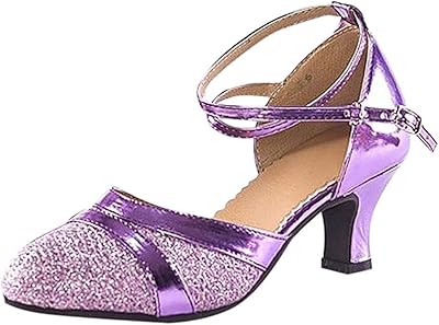 Chaussures plates pour femmes, chaussures de danse tango latine salsa, chaussures à paillettes