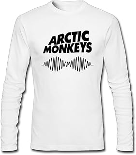 Arctic monkeys am logo diy t-shirt en coton décontracté à manches longues