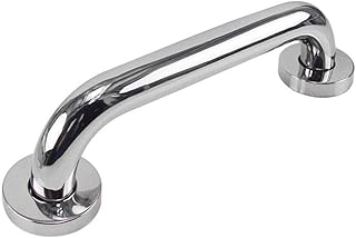 Main courante de salle de bain main porte en verre matériau en acier