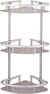 Étagère d'angle de salle de bain en aluminium, 3 niveaux, étagères de rangement