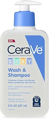 Lavage et shampoing pour bébé cerave | shampoing sans parfum, sans parabène